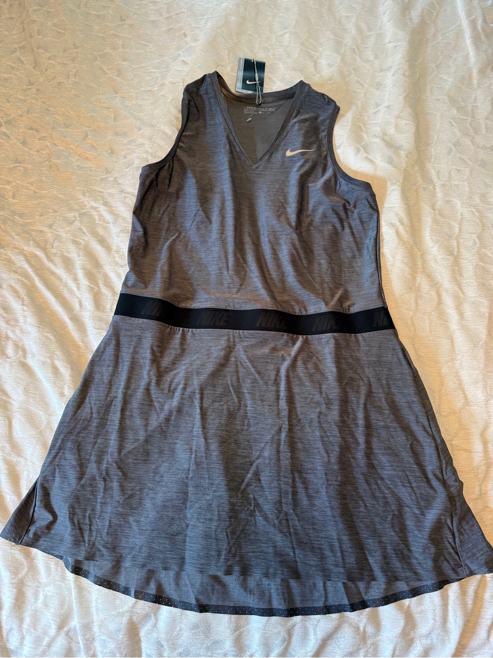 New with Tags, Nike Black and Gray Sleeveless V-Neck Golf Dress